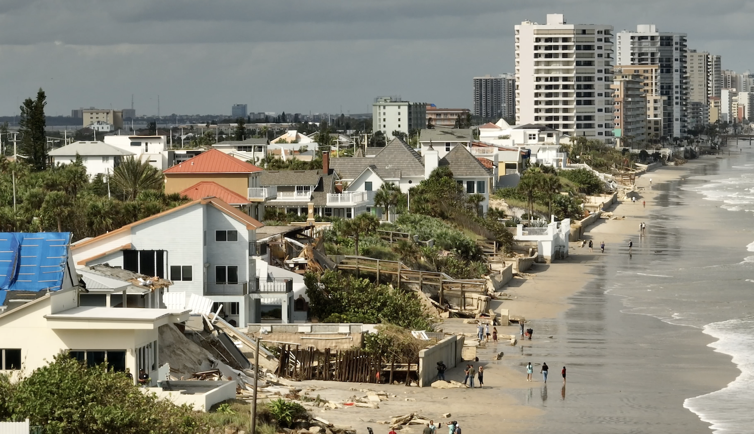 Condominiums and hotels hurricane damage