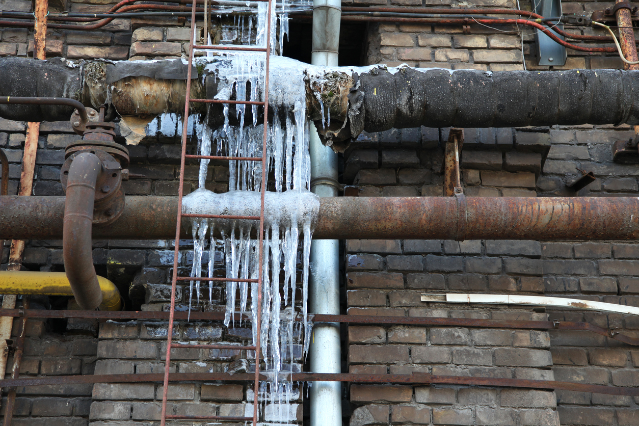 Pipe burst insurance claim as a result of freezing temperatures